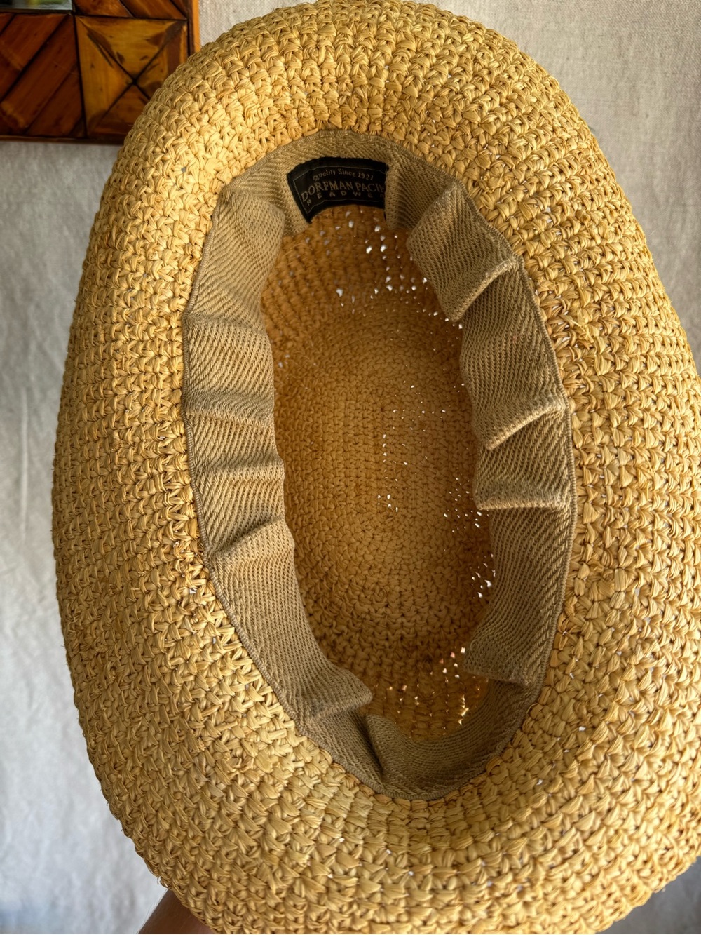 Vintage Women’s Straw Sun Hat - Natural Straw - Picture 3 of 10